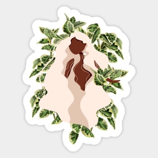 Plant lady abstract illustration 4 Sticker